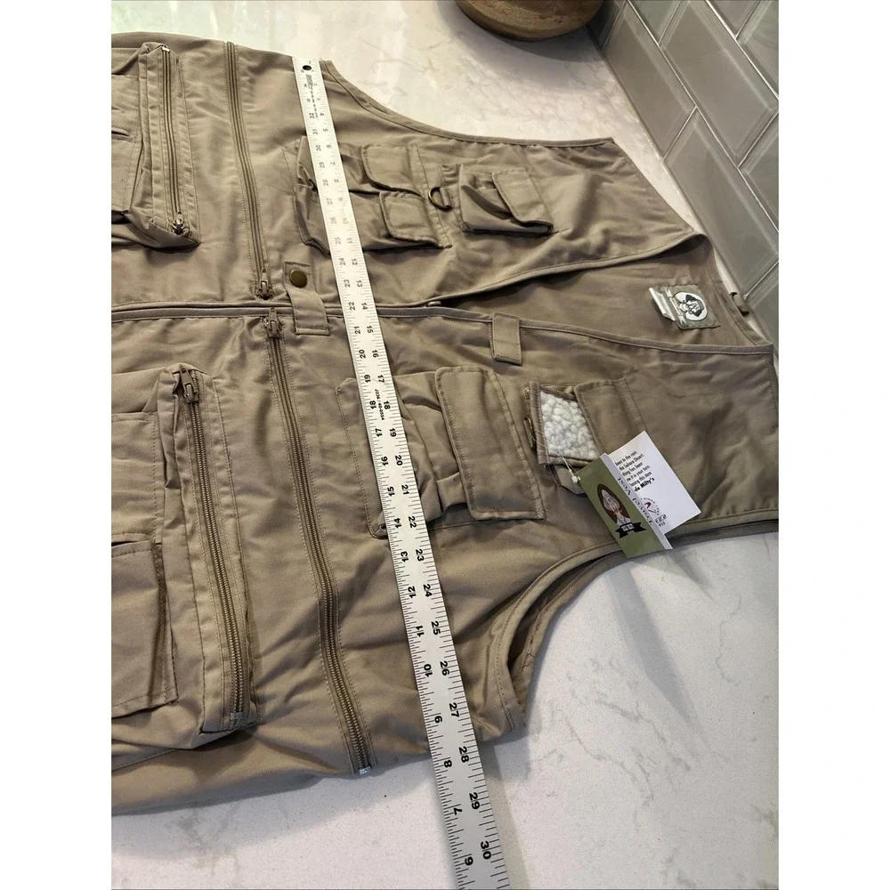 Uncle Milty NWT Rothco Khaki Travel Vest Size 2XL Hiking Fishing Camping Cargo